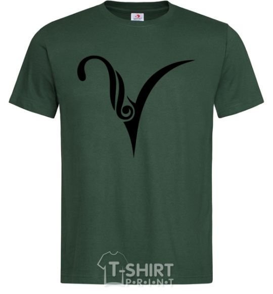 Men's T-Shirt Aries sign bottle-green фото