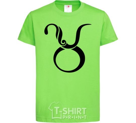 Kids T-shirt Taurus sign orchid-green фото
