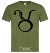 Men's T-Shirt Taurus sign millennial-khaki фото