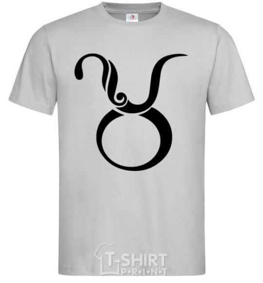 Men's T-Shirt Taurus sign grey фото