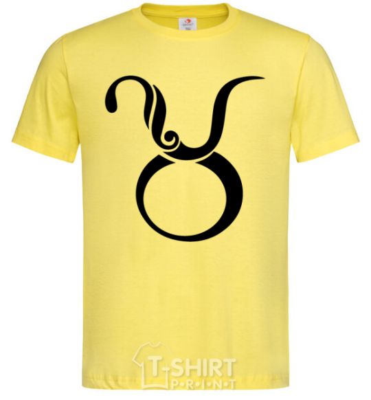 Men's T-Shirt Taurus sign cornsilk фото