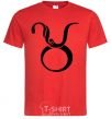 Men's T-Shirt Taurus sign red фото