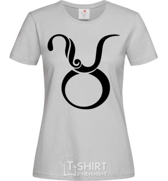 Women's T-shirt Taurus sign grey фото