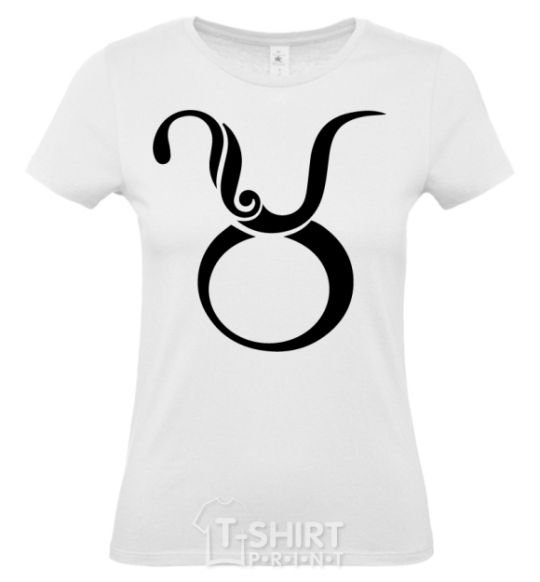 Women's T-shirt Taurus sign White фото