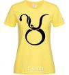 Women's T-shirt Taurus sign cornsilk фото