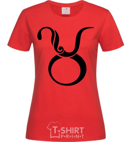 Women's T-shirt Taurus sign red фото