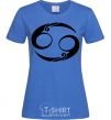 Women's T-shirt Cancer sign royal-blue фото