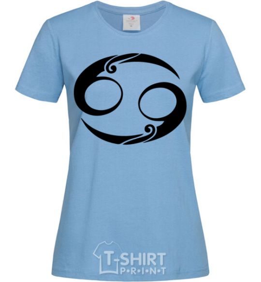 Women's T-shirt Cancer sign sky-blue фото