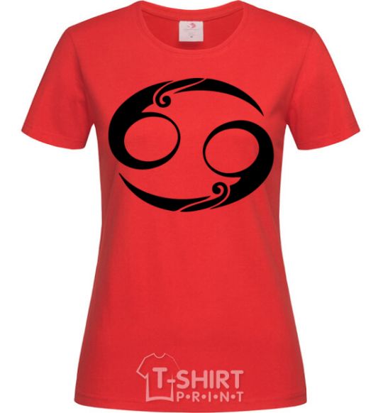 Women's T-shirt Cancer sign red фото