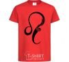 Kids T-shirt Lion sign red фото