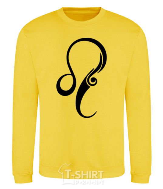 Sweatshirt Lion sign yellow фото