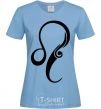 Women's T-shirt Lion sign sky-blue фото