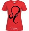 Women's T-shirt Lion sign red фото