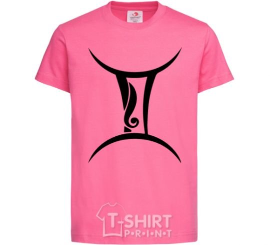 Детская футболка Близнецы знак Ярко-розовый фото
