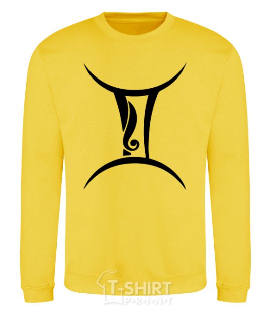 Sweatshirt Gemini sign yellow фото