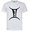 Men's T-Shirt Gemini sign White фото