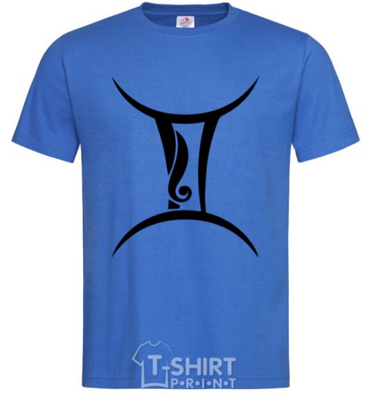 Men's T-Shirt Gemini sign royal-blue фото