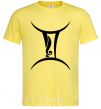 Men's T-Shirt Gemini sign cornsilk фото