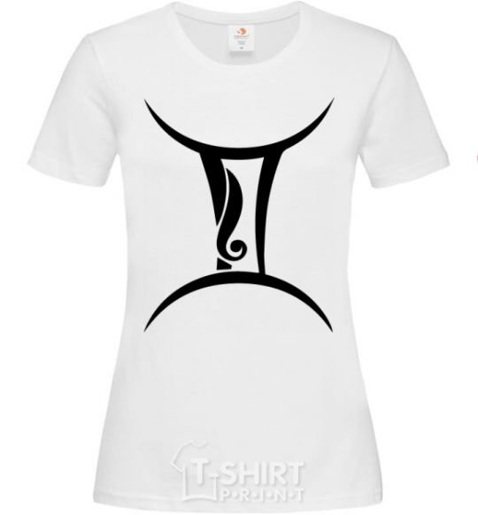 Women's T-shirt Gemini sign White фото