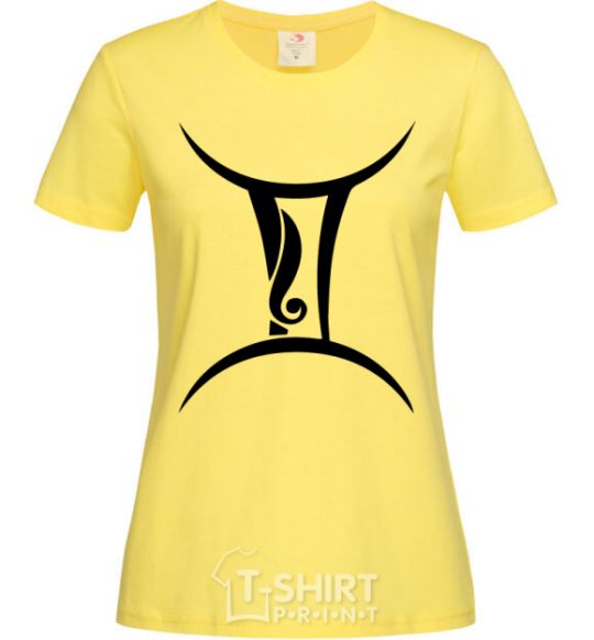 Women's T-shirt Gemini sign cornsilk фото