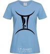 Women's T-shirt Gemini sign sky-blue фото