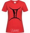 Women's T-shirt Gemini sign red фото