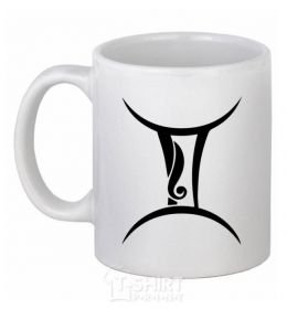 Ceramic mug Gemini girl White фото
