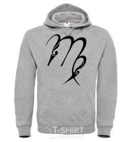 Men`s hoodie Virgo sign sport-grey фото