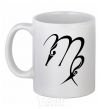 Ceramic mug Virgo sign White фото