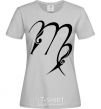 Women's T-shirt Virgo sign grey фото