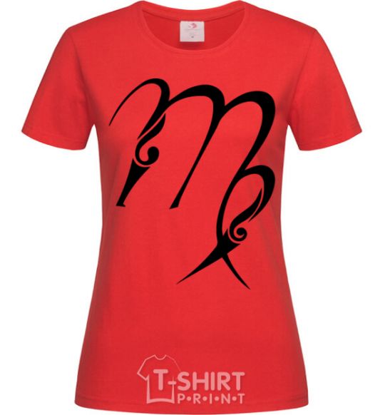 Women's T-shirt Virgo sign red фото