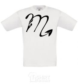 Kids T-shirt Scorpio sign White фото