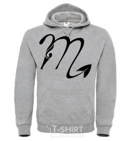 Men`s hoodie Scorpio sign sport-grey фото
