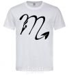 Мужская футболка Скорпион знак Белый фото