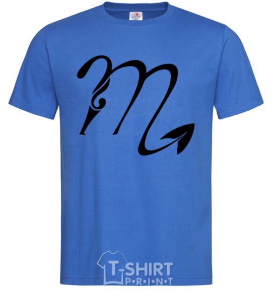 Men's T-Shirt Scorpio sign royal-blue фото