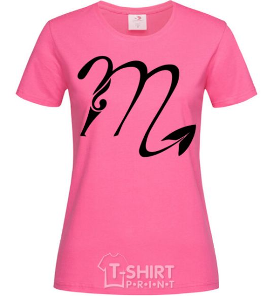 Женская футболка Скорпион знак Ярко-розовый фото