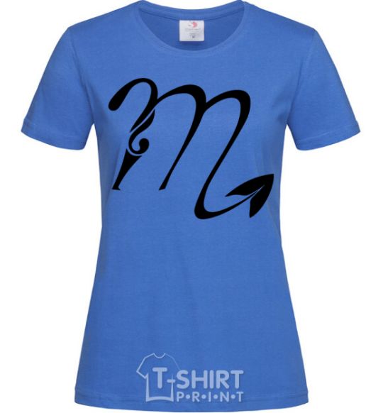 Женская футболка Скорпион знак Ярко-синий фото