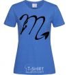 Женская футболка Скорпион знак Ярко-синий фото