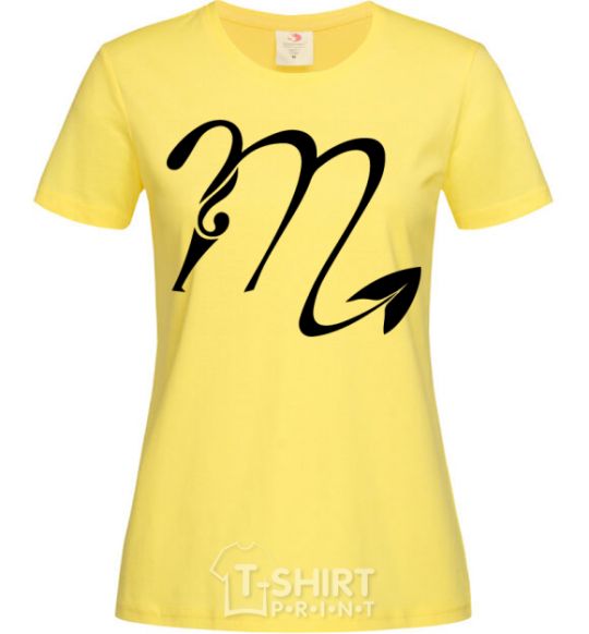 Женская футболка Скорпион знак Лимонный фото