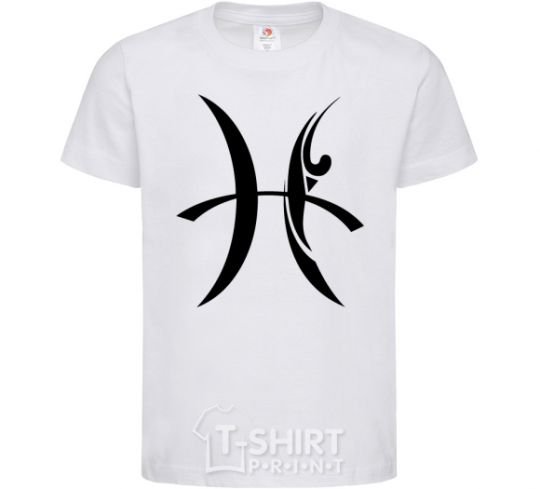 Kids T-shirt Pisces sign White фото