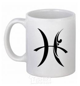 Ceramic mug Pisces sign White фото