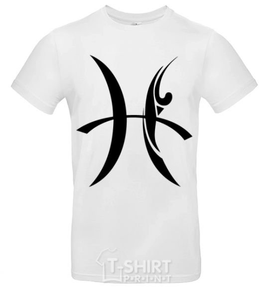 Men's T-Shirt Pisces sign White фото