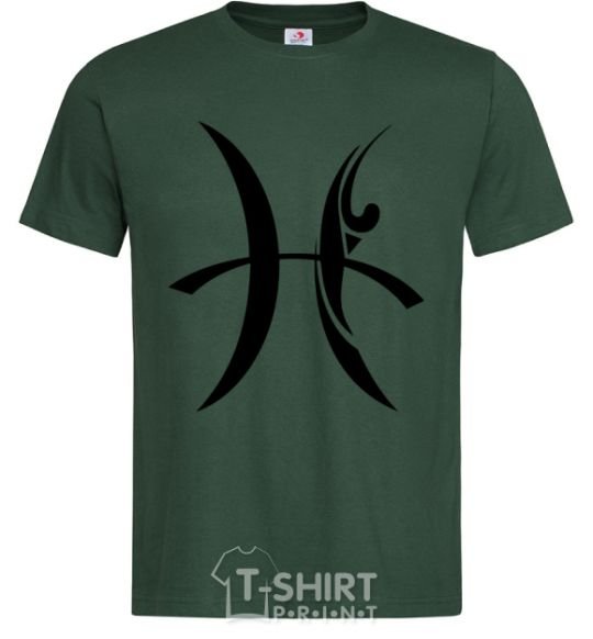 Men's T-Shirt Pisces sign bottle-green фото