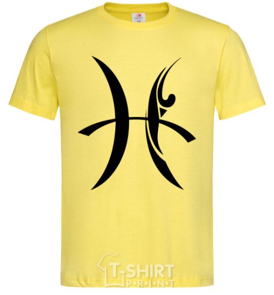 Men's T-Shirt Pisces sign cornsilk фото