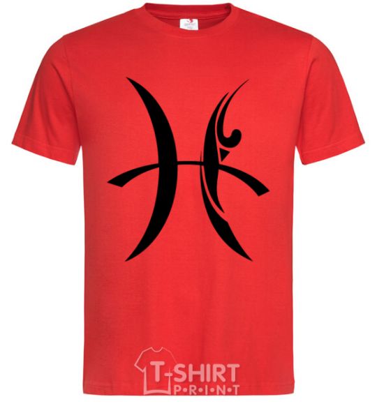 Men's T-Shirt Pisces sign red фото