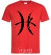 Men's T-Shirt Pisces sign red фото