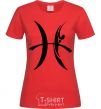 Women's T-shirt Pisces sign red фото