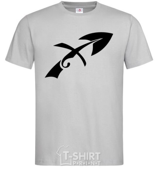 Men's T-Shirt Sagittarius sign grey фото