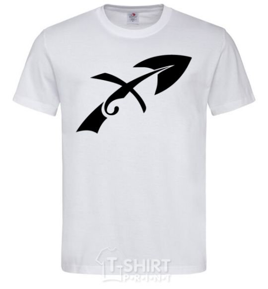 Men's T-Shirt Sagittarius sign White фото