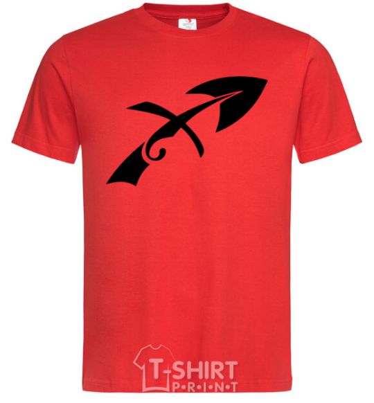 Men's T-Shirt Sagittarius sign red фото